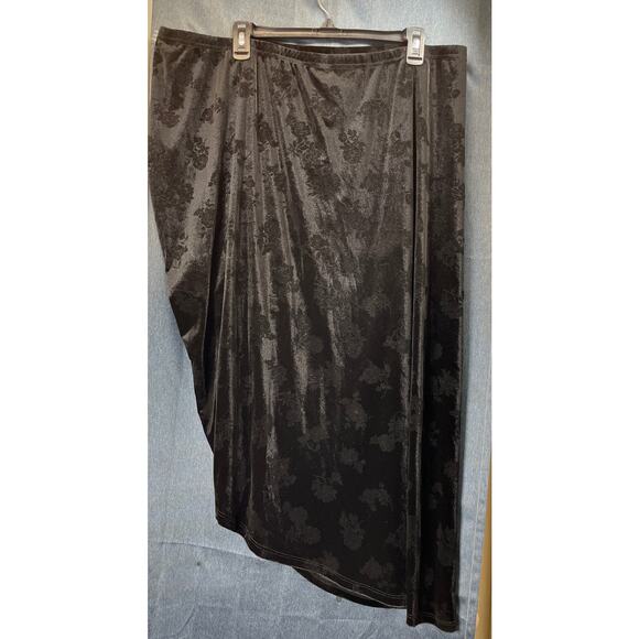 CIDER Womens 4XL Black Elastic Waist Flor Velvet Burn-Out Witchy/Whimsy Goth - Picture 2 of 8